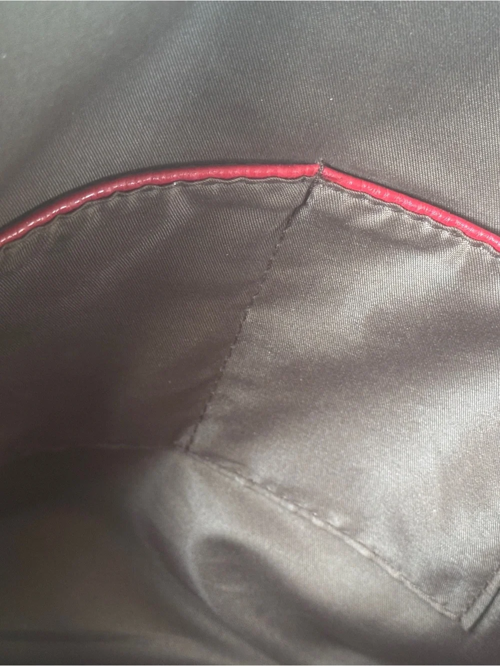 Pebbled Red Women's Leather (?) Backpack with Gold Hardware